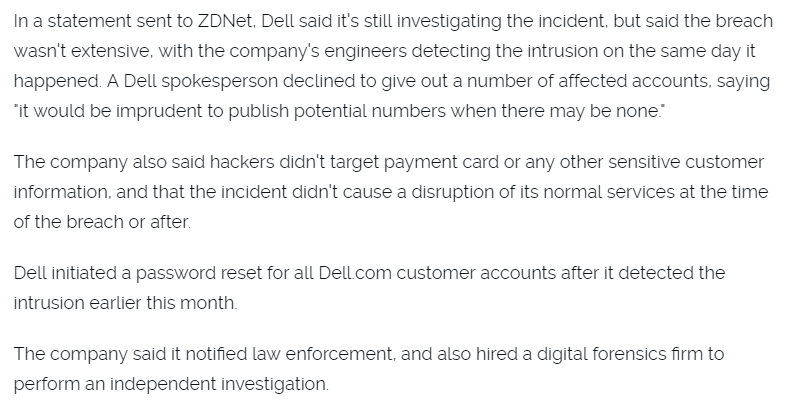 Wyciek z Dell